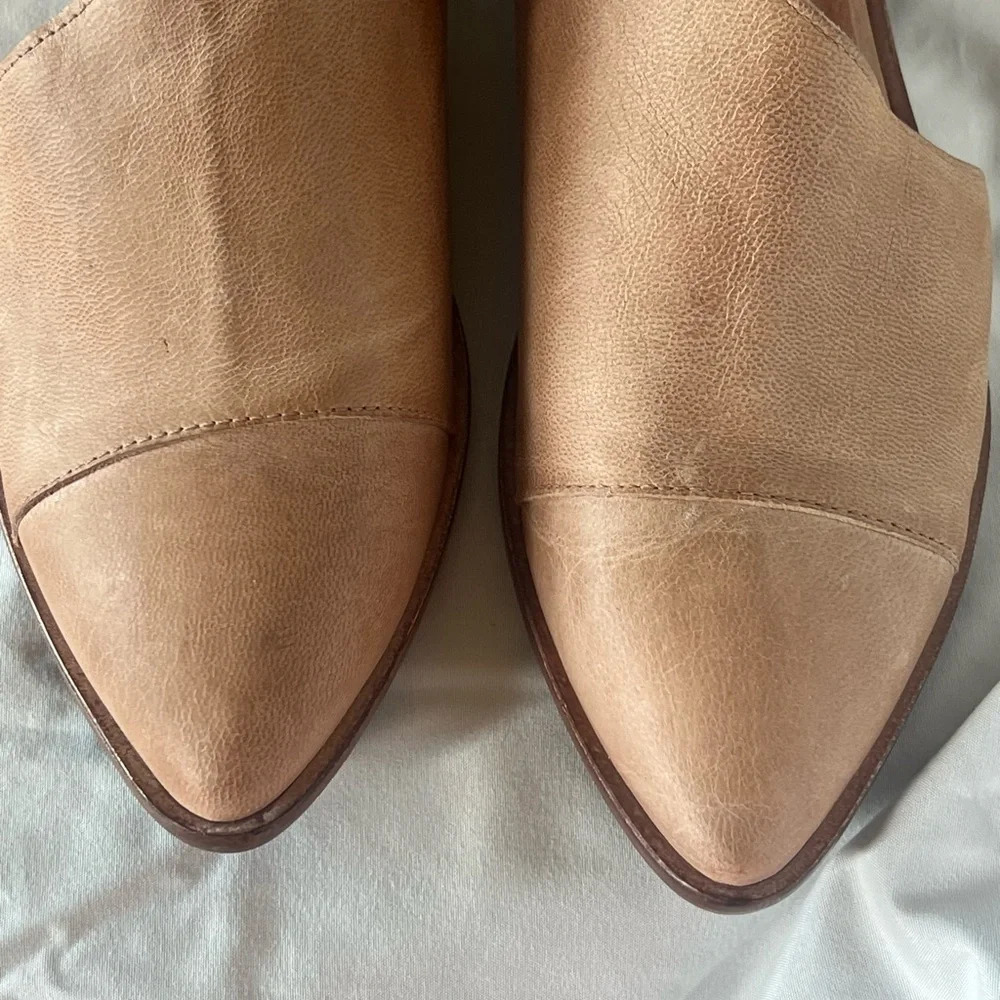 Free People Beige/Tan Suede Pointed-Toe Flats - Picture 4 of 10